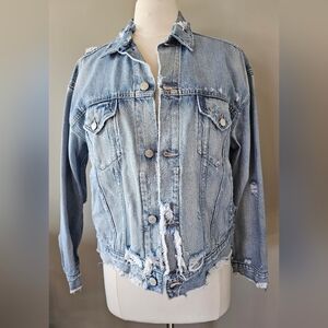 RALPH LAUREN DENIM & SUPPLY Vintage Distressed Jean Jacket Sz XL